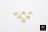 14 K Gold Filled Tiger Paw Charm, 10 mm Gold Animal Charm #818, Dog Paw Charms