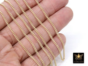 14 K Gold Filled Curb Chain, 2.7 mm 14 20 Gold Dainty Curb Chain CH# 732, 2.0 mm Unfinished Cable Jewelry Chain