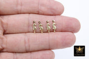 14 K Gold Filled Seahorse Charm, 14 20 Gold Small Nautical Charm #2569, 4.6 x 14 mm Beach charms