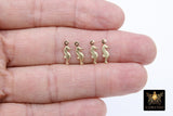 14 K Gold Filled Seahorse Charm, 14 20 Gold Small Nautical Charm #2569, 4.6 x 14 mm Beach charms