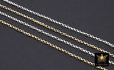 14 K Gold Filled Rolo Chains, 2 mm 925 Sterling Silver CH #861, 1.2 mm Thick Unfinished CH #761