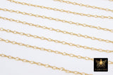14 K Gold Filled Figure 8 Rolo Chains, 3.3 mm 925 Sterling Silver Oval Cable CH # 703, Unfinished Dainty Chain CH # 803