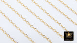 14 K Gold Filled Figure 8 Rolo Chains, 3.3 mm 925 Sterling Silver Oval Cable CH# 703, Unfinished Dainty Chain CH# 803