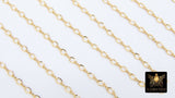 14 K Gold Filled Figure 8 Rolo Chains, 3.3 mm 925 Sterling Silver Oval Cable CH # 703, Unfinished Dainty Chain CH # 803