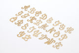 14 K Gold Filled Script Letter Charms, 9 x 11 mm Gold Alphabet Letters # 2366, Small Script Personalized Letters