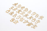 14 K Gold Filled Script Letter Charms, 9 x 11 mm Gold Alphabet Letters #2366, Small Script Personalized Letters