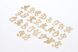 14 K Gold Filled Script Letter Charms, 9 x 11 mm Gold Alphabet Letters # 2366, Small Script Personalized Letters