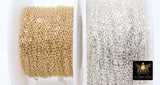 925 Sterling Sliver Hammered Cable Chains, 2.1 mm 14 K Gold Filled CH #728, Dainty Chain CH #836