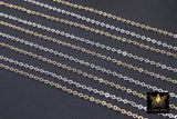 925 Sterling Sliver Hammered Cable Chains, 2.1 mm 14 K Gold Filled CH #728, Dainty Chain CH #836