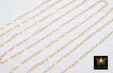 14 K Gold Filled Paperclip Chain, 5.2 mm Rectangle Drawn Chains CH# 753, Unfinished 14 20 Gold