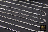 925 Sterling Silver Box Chains, Silver Unfinished By The Foot CH# 802, 3.2 mm Venetian Box Chain