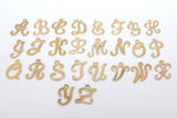 14 K Gold Filled Script Letter Charms, 9 x 11 mm Gold Alphabet Letters #2366, Small Personalized Letters