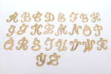 14 K Gold Filled Script Letter Charms, 9 x 11 mm Gold Alphabet Letters # 2366, Small Script Personalized Letters