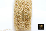 14 K Gold Filled Hammered Chains, 3.8 mm Flat Drawn Cable CH# 701, Unfinished Extender Chain