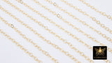 14 K Gold Filled Hammered Chains, 3.8 mm Flat Drawn Cable CH# 701, Unfinished Extender Chain