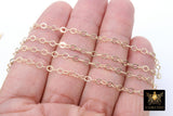 14 K Gold Filled Hammered Chains, 3.8 mm Flat Drawn Cable CH# 701, Unfinished Extender Chain