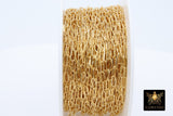 14 K Gold Filled Paperclip Chain, 5.2 mm Rectangle Drawn Chains CH# 753, Unfinished 14 20 Gold