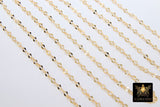 14 K Gold Filled Bar Jewelry Chains, 3 mm 14 20 Gold Sequin Bar CH# 740, Unfinished