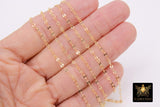 925 Sterling Silver Bar Jewelry Chains, 3 mm Sequin Bar CH# 849, 14 K Gold Filled Unfinished CH# 740