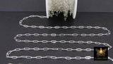 925 Sterling Silver Paperclip Chain, 7.3 mm 14 K Gold Filled Flat Chain CH #855, Unfinished Rectangle