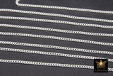 925 Sterling Silver Curb Chain, 3.1 mm 14 20 Dainty Curb Chain CH #832, 14 K Gold Filled Unfinished Cable CH #733