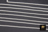 925 Sterling Silver Curb Chain, 3.1 mm 14 20 Dainty Curb Chain CH# 832, 14 K Gold Filled Unfinished Cable CH# 733