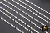 925 Sterling Silver Curb Chain, 3.1 mm 14 20 Dainty Curb Chain CH# 832, 14 K Gold Filled Unfinished Cable CH# 733