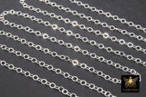 925 Sterling Silver Hammered Chains, 3.8 mm Flat Extender Chain CH# 801, 14 K Gold Filled Unfinished Cable CH# 701
