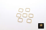 14 K Gold Filled Square Shape Charms, 8 mm 14 20 Diamond Shaped Soldered Links # 2198, Closed Rings