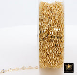 14 K Gold Filled Bar Jewelry Chains, 3 mm 14 20 Gold Sequin Bar CH# 740, Unfinished