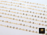 14 K Gold Filled Bar Jewelry Chains, 3 mm 14 20 Gold Sequin Bar CH #740, Unfinished