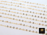 14 K Gold Filled Bar Jewelry Chains, 3 mm 14 20 Gold Sequin Bar CH# 740, Unfinished
