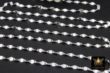 14 K Gold Filled Moroccan Chain, 4 mm 925 Sterling Silver Sequin Dapped Chains CH# 741, Dainty Silver Beaded CH# 804