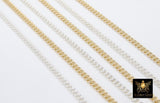 925 Sterling Silver Curb Chain, 3.1 mm 14 20 Dainty Curb Chain CH# 832, 14 K Gold Filled Unfinished Cable CH# 733