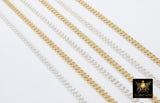 925 Sterling Silver Curb Chain, 3.1 mm 14 20 Dainty Curb Chain CH #832, 14 K Gold Filled Unfinished Cable CH #733