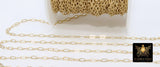 14 K Gold Fill Paper Clip Chain, 4.5 mm 925 Sterling Silver Unfinished CH #752, Soldered Flat Chain