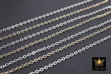 14 K Gold Filled Hammered Cable Chains, 2.1 mm 925 Sterling Sliver CH #837, Dainty Chain CH #729