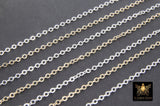 14 K Gold Filled Hammered Cable Chains, 2.1 mm 925 Sterling Sliver CH #837, Dainty Chain CH #729