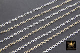 14 K Gold Filled Hammered Cable Chains, 2.1 mm 925 Sterling Sliver CH# 837, Dainty Chain CH# 729