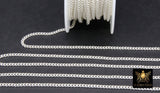 925 Sterling Silver Curb Chain, 3.1 mm 14 20 Dainty Curb Chain CH# 832, 14 K Gold Filled Unfinished Cable CH# 733
