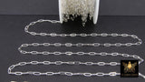 14 K Gold Filled Paperclip Chain, 7.3 mm 925 Silver or 14 20 Gold Unfinished Rectangle Drawn Chains CH# 755, By The Foot