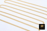 14 K Gold Filled Curb Chain, 2.7 mm 14 20 Gold Dainty Curb Chain CH# 732, 2.0 mm Unfinished Cable Jewelry Chain
