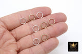 14 K Gold Filled Closed Soldered Rings, 925 Sterling Silver Interlocking Charms # 2401, Round Shaped 6 mm 8 mm 10 mm