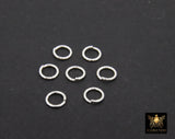 925 Sterling Silver Twist Jump Rings, Open Snap Close Sparkle Rings #812, 5.0 mm 6.0 mm