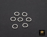 925 Sterling Silver Twist Jump Rings, Open Snap Close Sparkle Rings # 812, 5.0 mm 6.0 mm