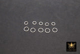 925 Sterling Silver Jump Rings, Open Snap Close Rings # 3298, 4 mm or 5 mm