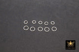925 Sterling Silver Jump Rings, Open Snap Close Rings #3298, 4 mm or 5 mm