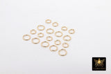 14 K Gold Filled Jump Rings, 3.0 4.0 or 5.0 mm Open Snap Close Rings, 22 Gauge Rings