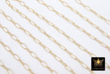 14 K Gold Filled Paperclip Jewelry Chains , 7.5 mm 925 Sterling Silver CH# 806, Drawn Flat Rolo CH# 706