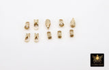 14 K Gold Filled End Caps, Gold Chain Stamped End Caps # 2244, 1.5 or 2.0 mm ID Hole